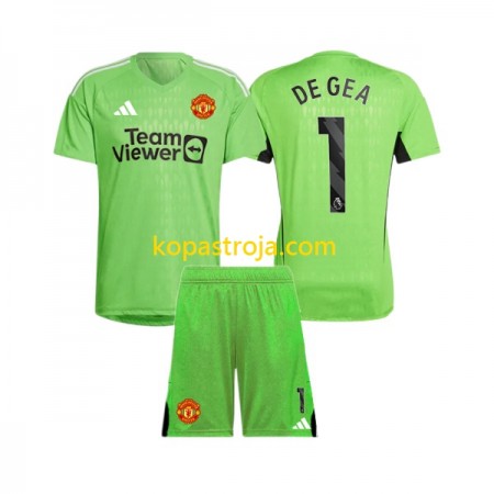Billiga Fotbollströjor Manchester United De Gea 1 Målvakt Barn Hemma tröja 2023/24 Kortärmad